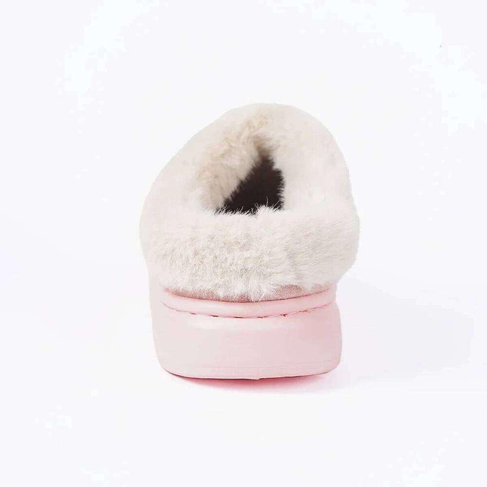 Concise Fluffy Slippers 2025 New Cosy Warm Couple Style Women Men Non-slip Soft Slides Indoor Mule Ladies' Home Cotton Shoes