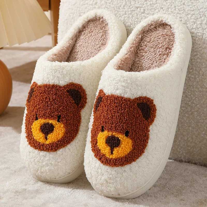 Cartoon Dog Claw Butterfly Printed Home Slippers Women Winter Warm Soft Bottom Non-Slip Plush Slippers Indoor Flat Cotton Shoes S260305