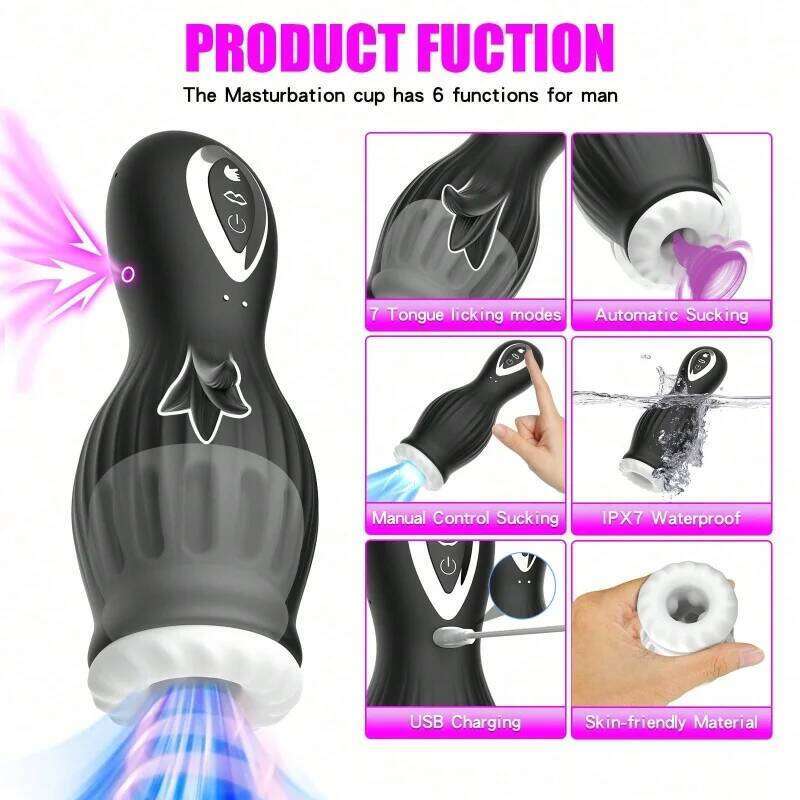Male Masturbators Automatic Hands Free Powerful Sucking Telescopic Cup Pump Penis Enlargement Stroker For Men Sex Toy 18+ W260305