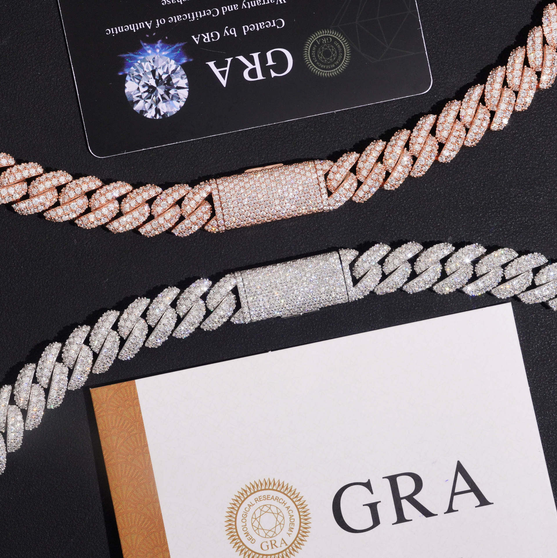 Hip-hop 13mm double-row moissanite bubble Cuban chain jewelry necklace mens high-end bracelet