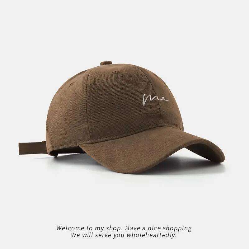 Simple wave embroidered baseball cap, versatile for daily leisure and travel, sun protection duckbill cap Y260304