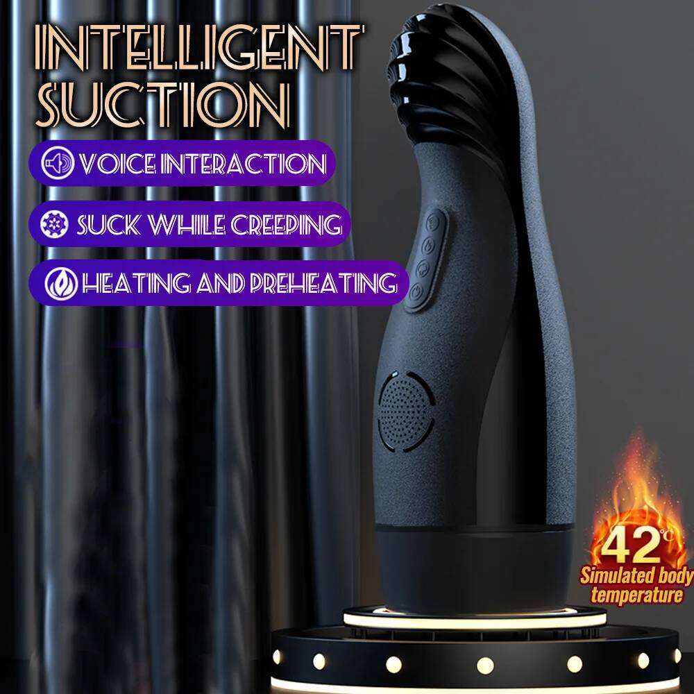 For Men Oral Sucking Heated Male Cup Sexy Voice Vaginal Penetration Masturbator Toys Adult Goods Sex Shop W260305