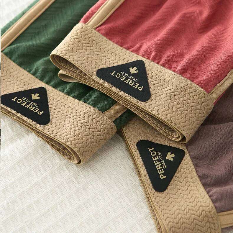 3PC 100% Cotton Underwear Autumn Winter New 10A Antibacterial BoxerShorts Loose Comfortable Men's Quadrangle Underpants