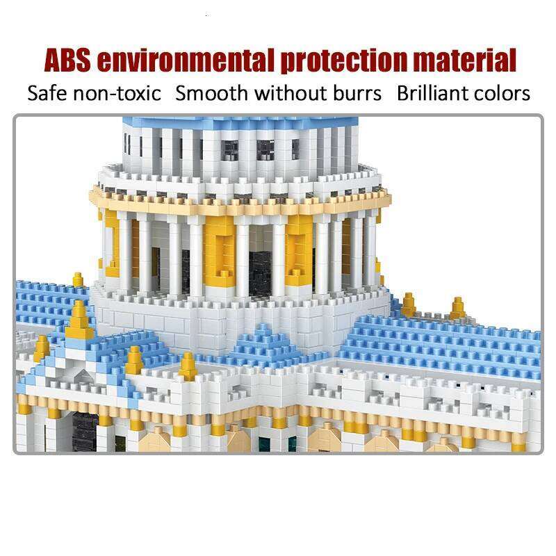 7053pcs Mini City Street View St. Paul's Cathedral Model Building Blocks DIY Famous Architecture Bricks Toy for Children Gifts Z260305