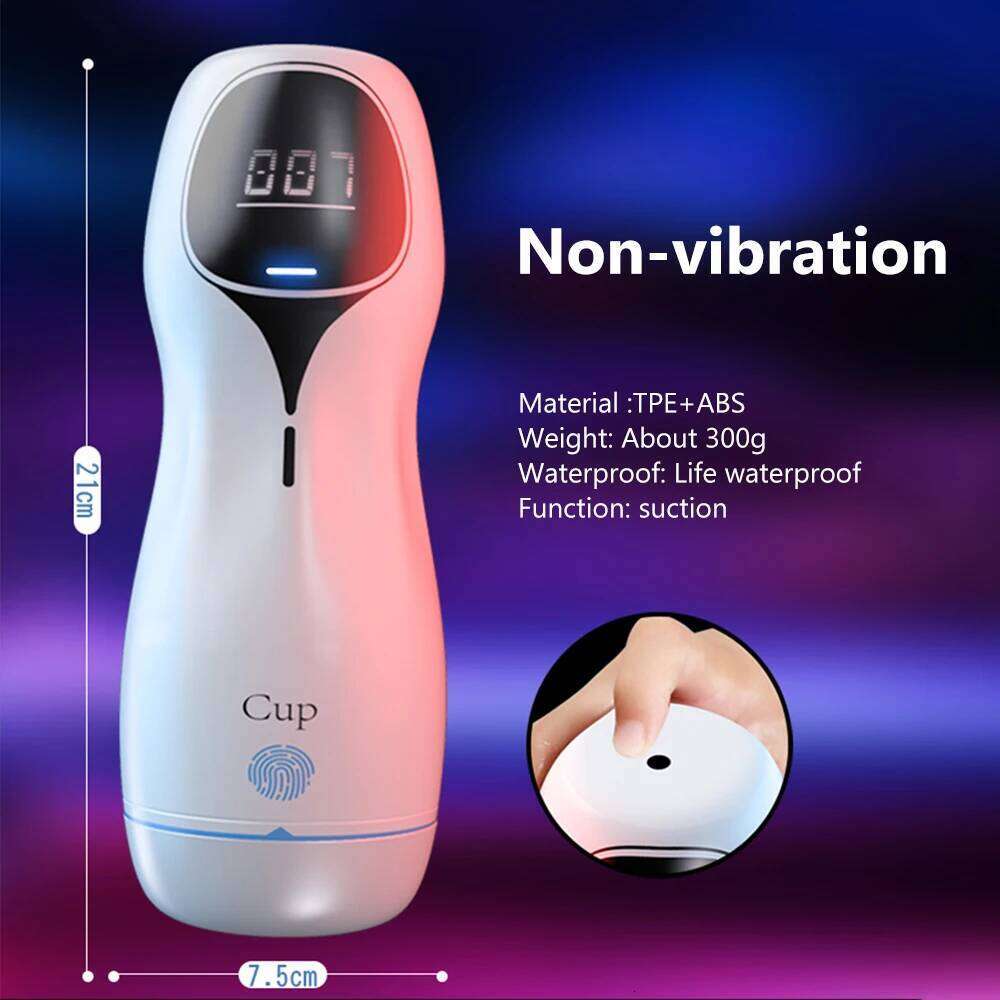 Automatic Sucking Male Masturbator Vibration Blowjob Machine Masturbation Cup Pocket Pussy Penis Pump SexToy Adult Goods for Men W260305