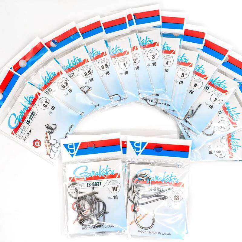 2packs LS-9937 Set Carbon Steel Jip Single Circle Fishhook Fly Fishing Barbed Carp Hooks Sea Fish Accessories S260305