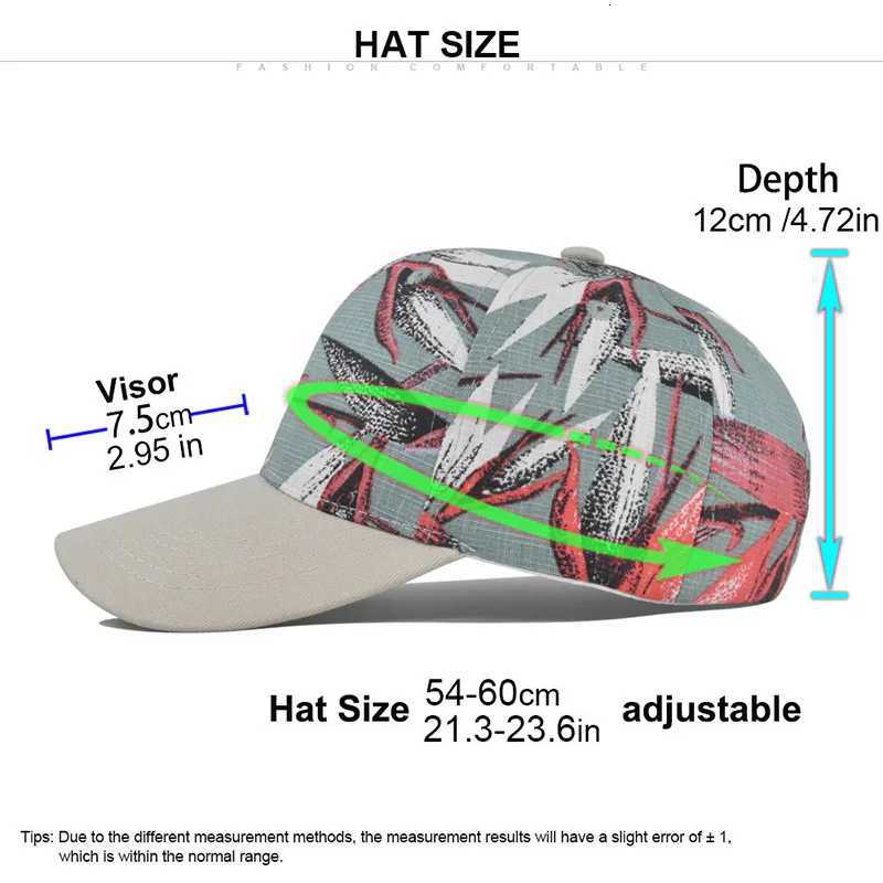 Spring And Autumn Mens And Womens Personalized Beach Graffiti Printed Baseball Cap Silk Screen Duck Tongue Hat Sunshade Hat S260306