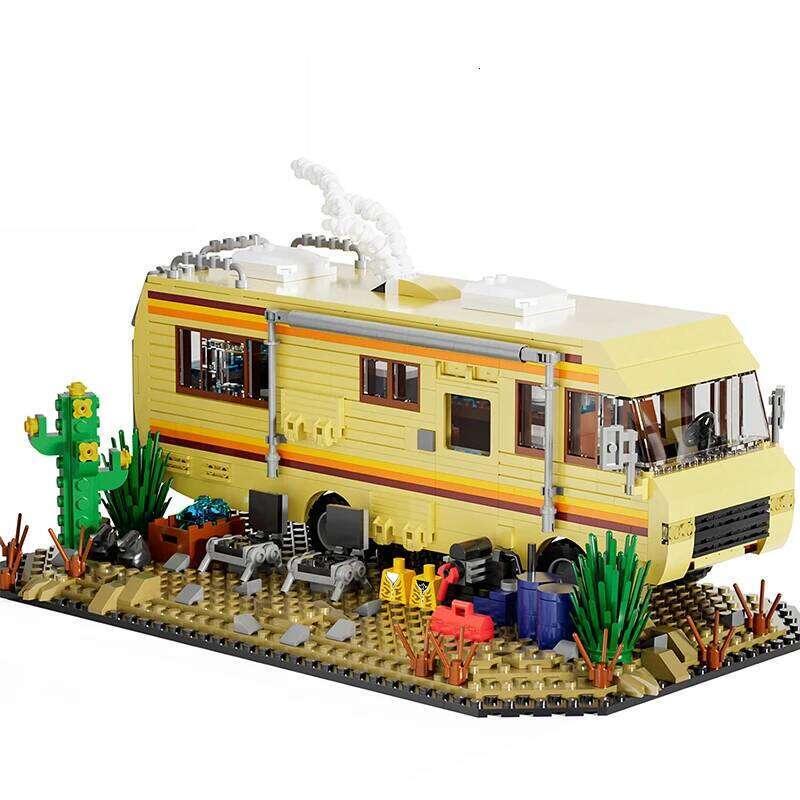 Technical Breaking Bad RV Adventure Camper Bus Model Building Blocks Fit Car Vehicle Assemble Bricks Toys For Boys Avid Fans Z260305