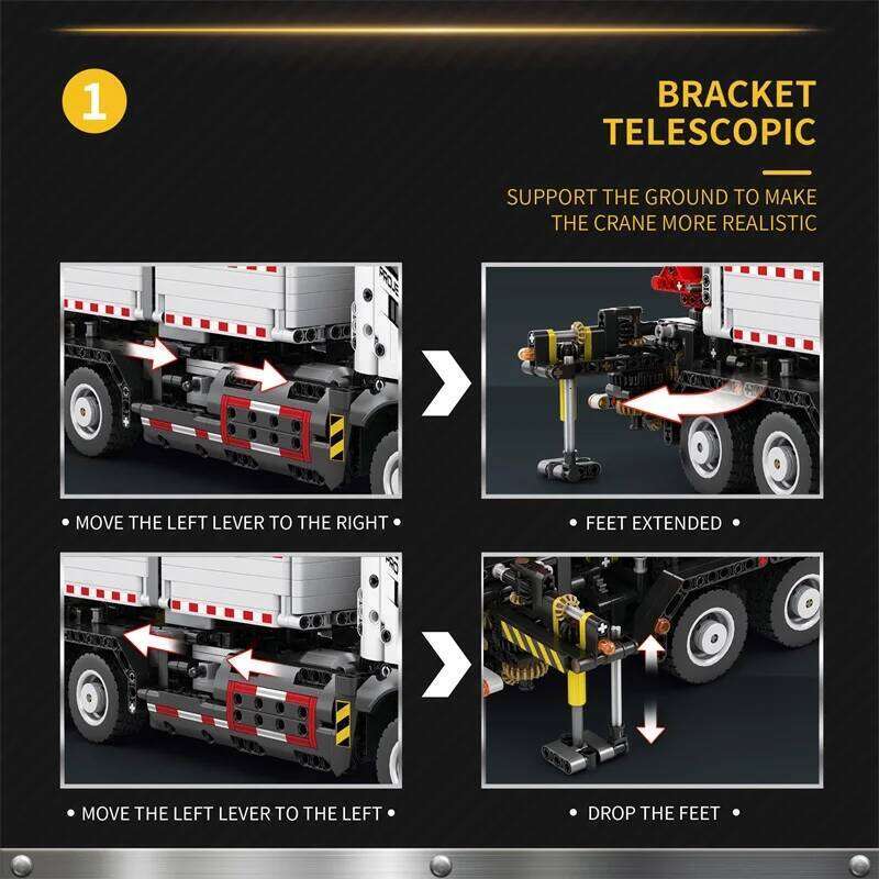 2178PCS Multifunctional Crane Truck Building Blocks Remote Control Engineering Vehicle RC Car Bricks Kids Toys Birthday Gifts Z260305