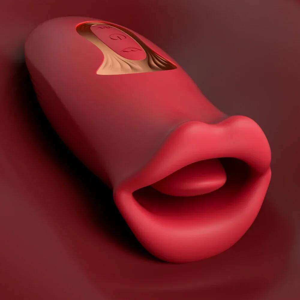 Tongue Licking Vibrator for Women Oral Sex Biting and Vibrating Clitoris Stimulator Nipple Sucker Adult Female Toys Couple Goods W260305
