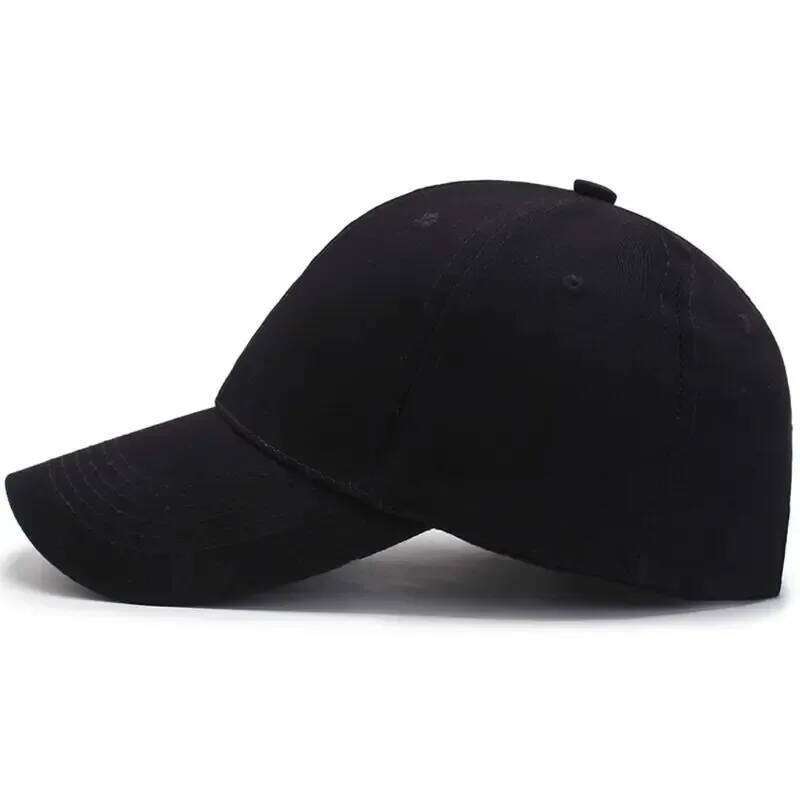 Caps Black for Mens Women Sports Adjustable Cotton Baseball Cap Casual Summer Hat Y260304