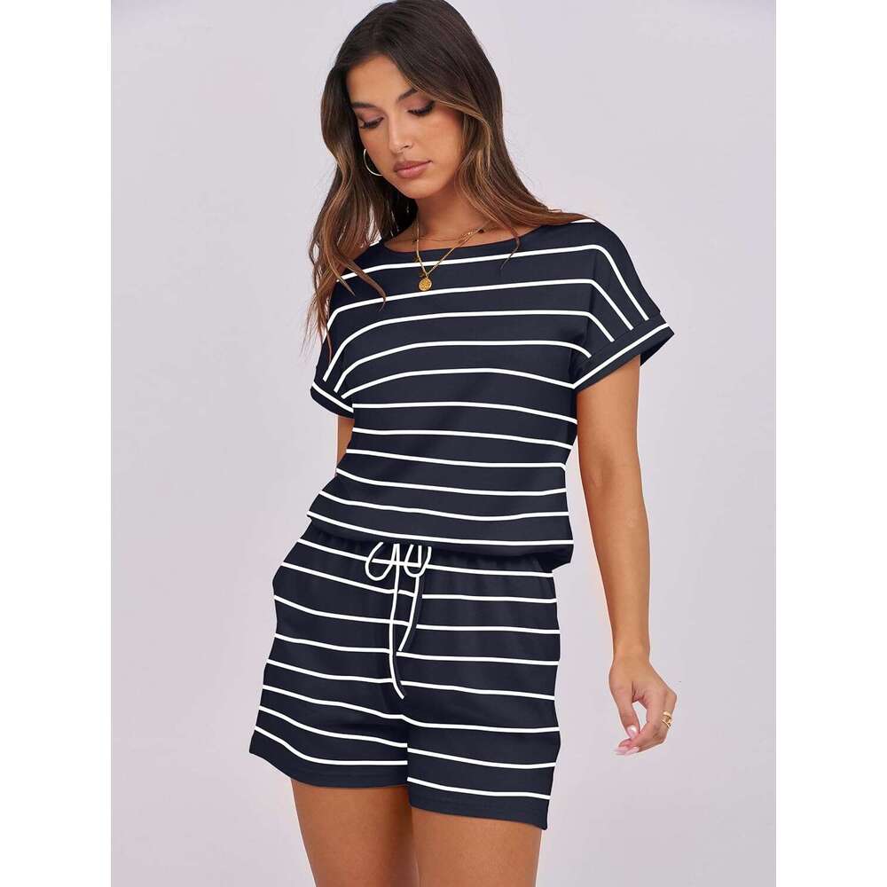 Rompers for Women Summer 2026 Casual Dressy One Piece Tshirt Short Pants Jumpsuit Beach Designer Vacation Outfit Clothes
