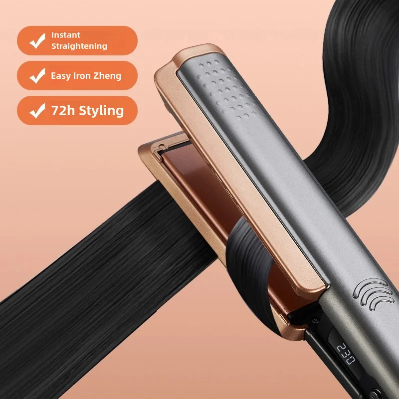 TINSOL 2-in-1 Professional Ceramic Hair Straightener Curl Ionizer with LCD Wide Panel Straightener Temperature Adjustable 260305