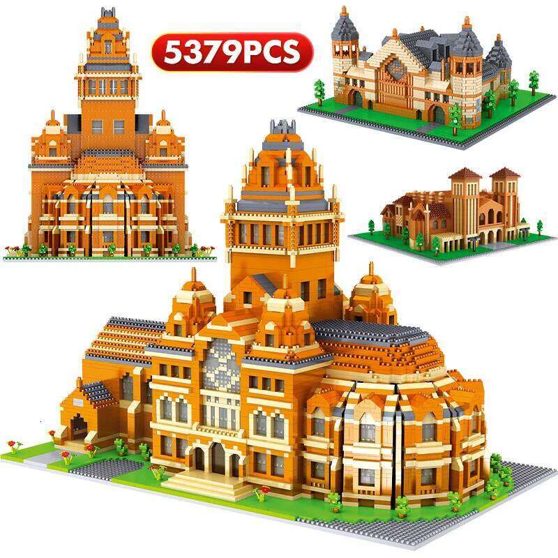5379PCS City Mini World Famous School Series Architecture Model Building Blocks Educational Bricks Toys for Children Gifts Z260305