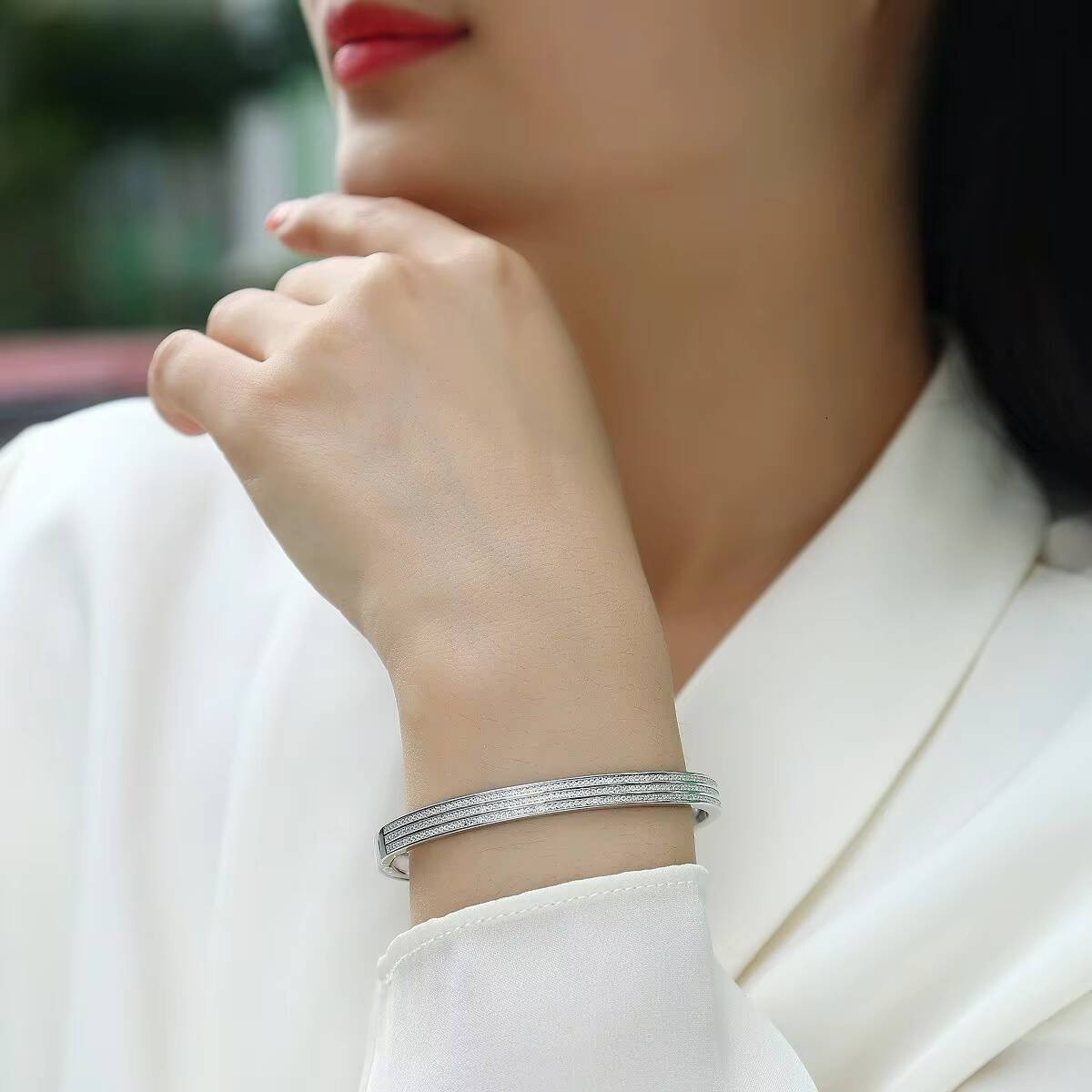 Women Custom Fashion Jewelry 925 Sterling Silver Moissanite Diamond Bracelet for Women Banquet Engagement Jewelry Bracelet Gifts