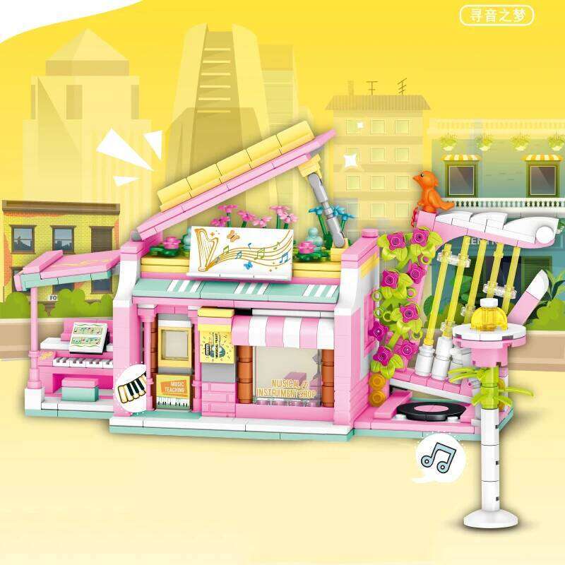 Creative Space Museum Model Girl Series Pet Hospital Building Block Theater DIY Assembly Enducational Decor Toys For Kids Gifts Z260305