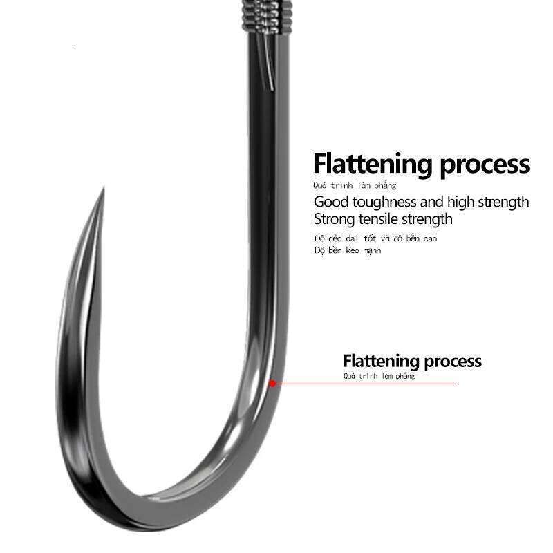 100pcs/2Bottles Barbless Hook High Carbon Steel Material 1# 2# 3# 4# 5# 6# 7# 8# Crucian Preferred Fishhook Fishing Tool Y260305