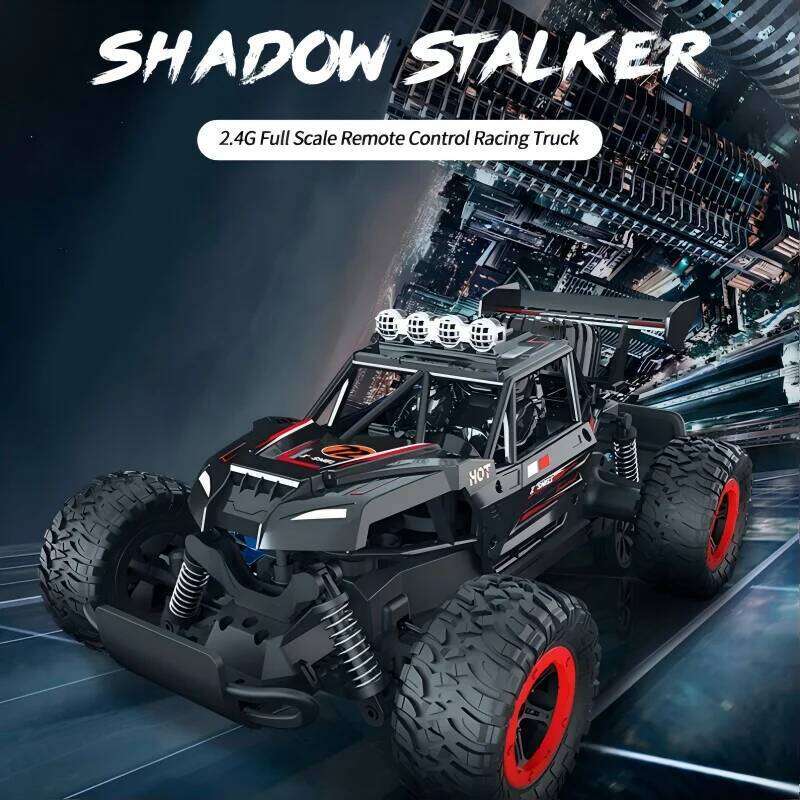 A 1:14 scale all-terrain 2.4G four-wheel drive RC off-road vehicle with LED lights and a shock-resistant chassis, alloy toy car C260305