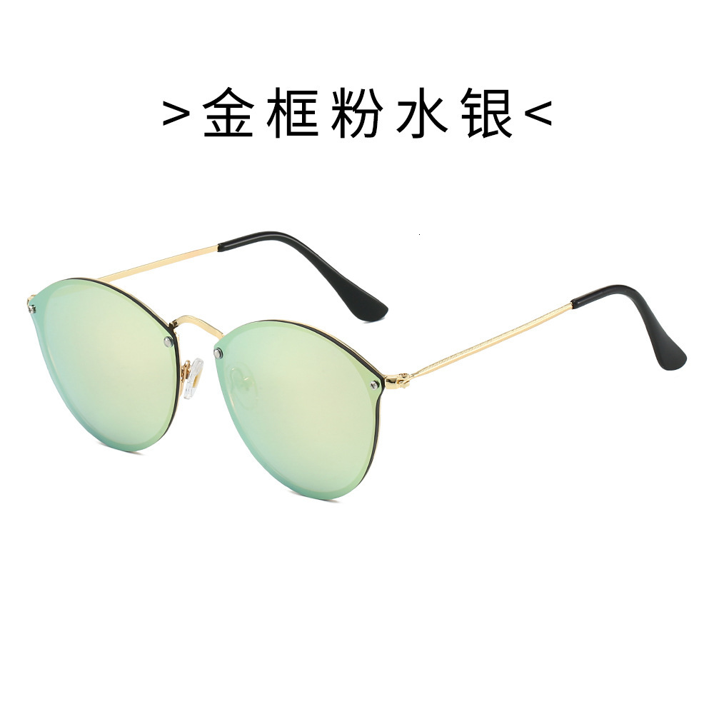 New personalized retro round-frame sunglasses, trendy fashion metal sunglasses for men women, sun and UV protection