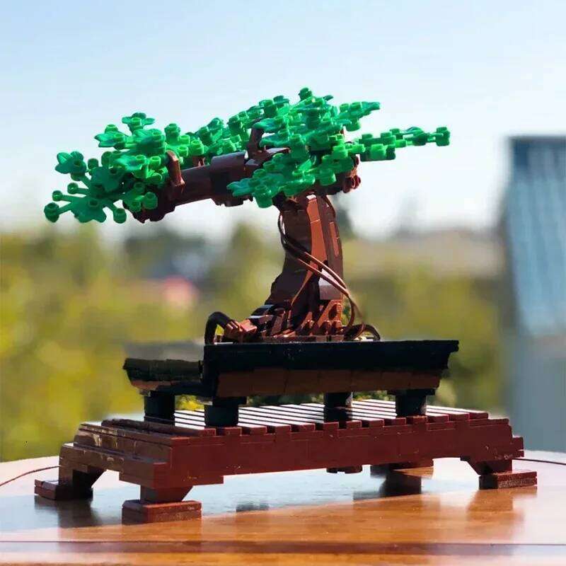 878PCS Creative Bonsai Sakura Tree Building Blocks Botanical Collection Assemble Bricks Home Decor Toy Gift For Children Adult Z260305