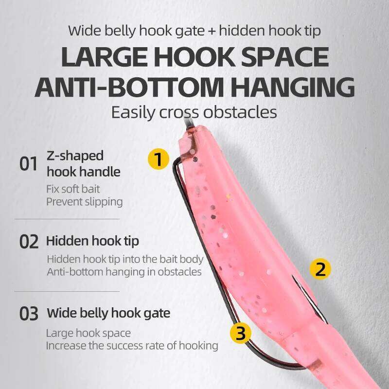 MEREDITH 50PCS Fishing Hooks, High Carbon Steel Sharp Hooks 1/0-5/0 for Bass Trout Fast Delivery #1 Best Seller S260305