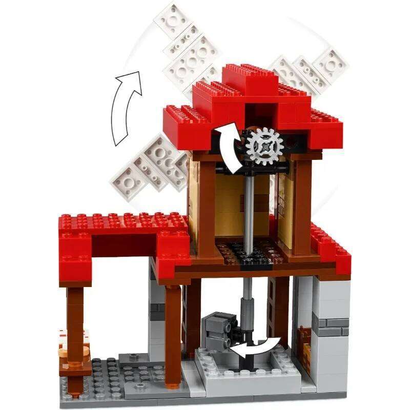462PCS Creative The Windmill Farm Building Blocks With 3 Figures Assemble Bricks Toy Gift For Children Kids Adult Z260305