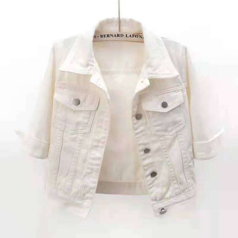 Women Denim Jacket Spring Autumn Short Coat Pink Jean Jackets Casual Yellow Purple Blue Loose Tops Lady Outerwear