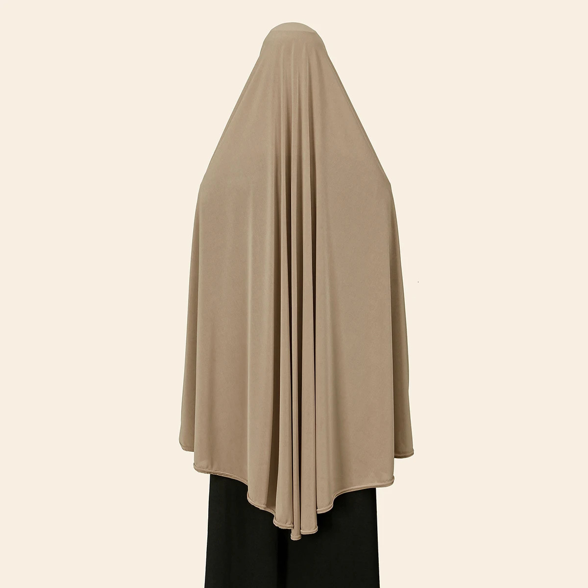 Muslim Abayas Full Cover Women Colthes Solid Color Inner Hijab Long Shawl Premium Cotton Hemp Hijab Ramadan Prayer Women Dress 260304