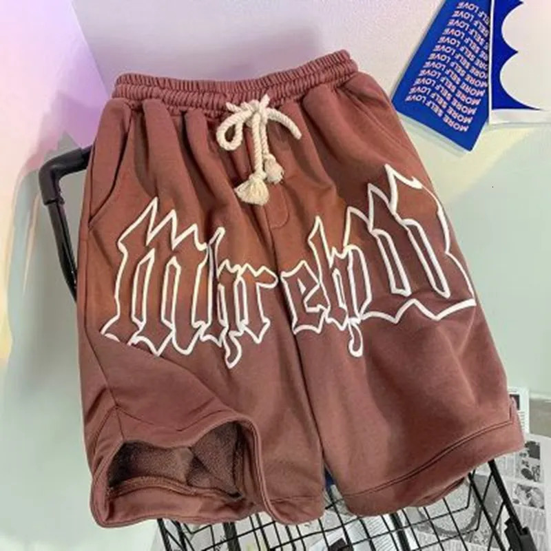 Casual Y2k Summer Women and Men clothing Goth Letter Pants Harajuku Oversize Sweat Gym Shorts Korean Streetwear Sportswear Short 260306