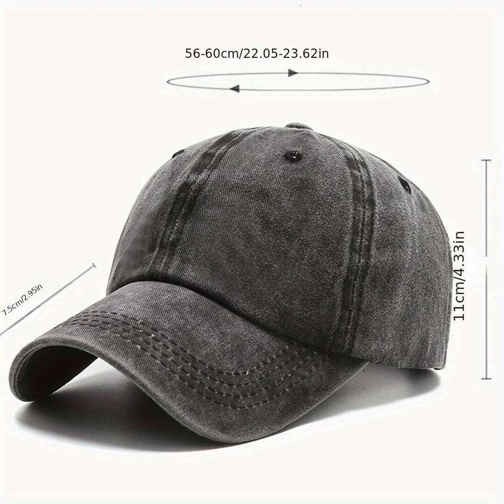 Solid Washed Denim Baseball Cap Vintage Unisex Cotton Sport Hat Outdoor Soft Top Breathable Versatile Sunshade Caps Women Men Y260304