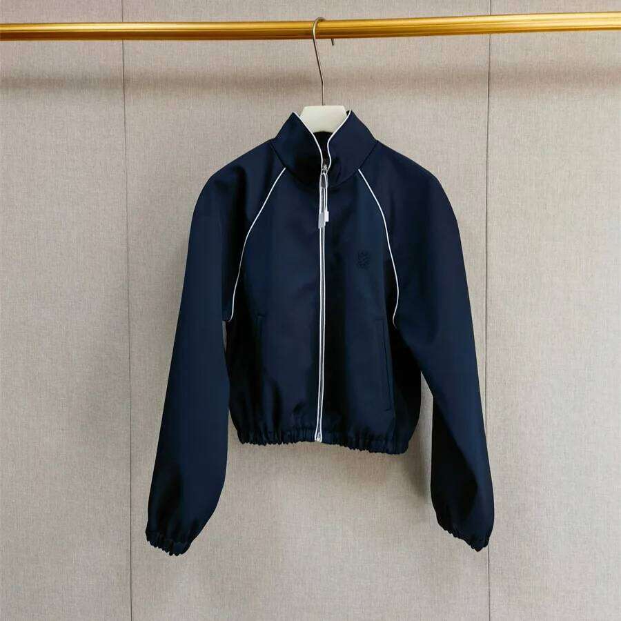 Spring New Line-Decorated Sporty Zip-Up Cardigan/Short Jacket For Women Mdng260306