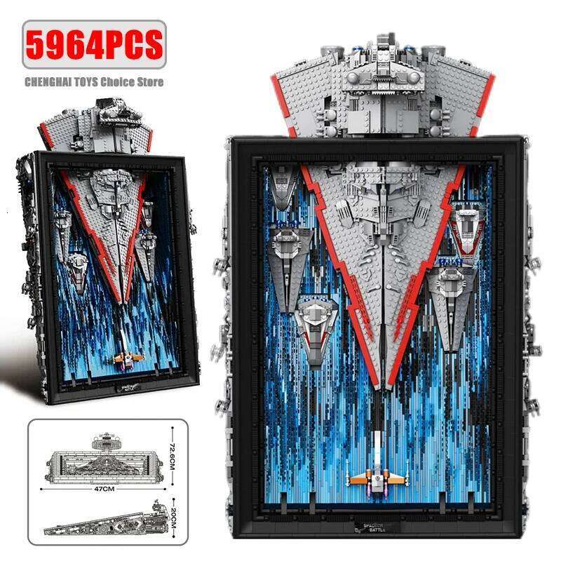 5964PCS Shuttle Spacecraft Picture Model Building Blocks Battleship 3D Wall Photo Frame Bricks Toys For Kids Holiday Gifts Z260306