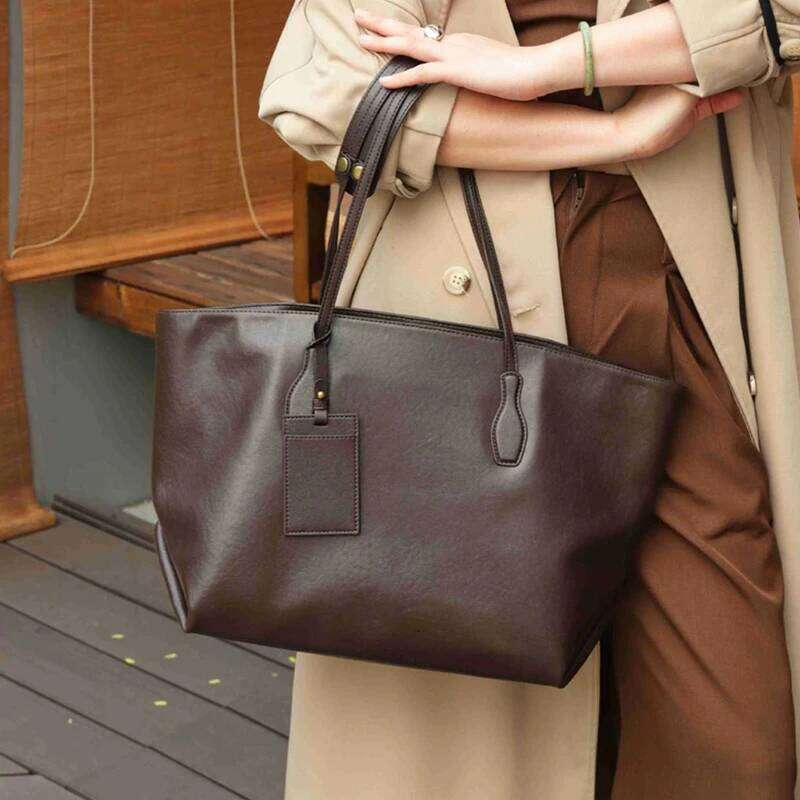 Burminsa Cowhide Genuine Leather Soft Large Tote Shoulder Bags For Women Luxury Big Shopping Work Ladies Handbags TIANOUDAISHU