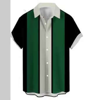 Cross-border foreign trade summer new casual fashion 3D digital print short-sleeve plus size men's shirt