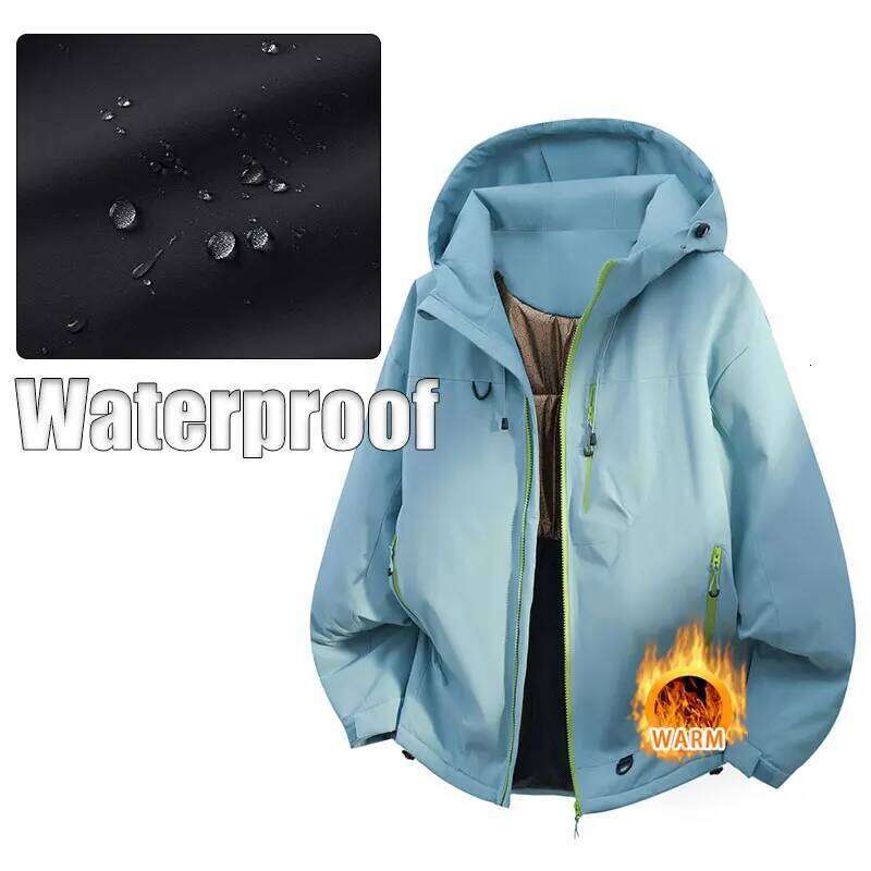 Winter Thicker Waterproof Windproof Sports Jacket Men Women Sport Hiking Running Hooded Casual Warm Coat