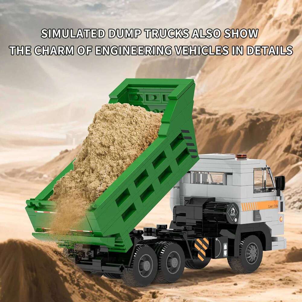 467PCS Cargo Building Blocks Mud Sand Transport Truck Model Bricks Desktop Decoration Diy Toys For Kids Holiday Gifts Z260305