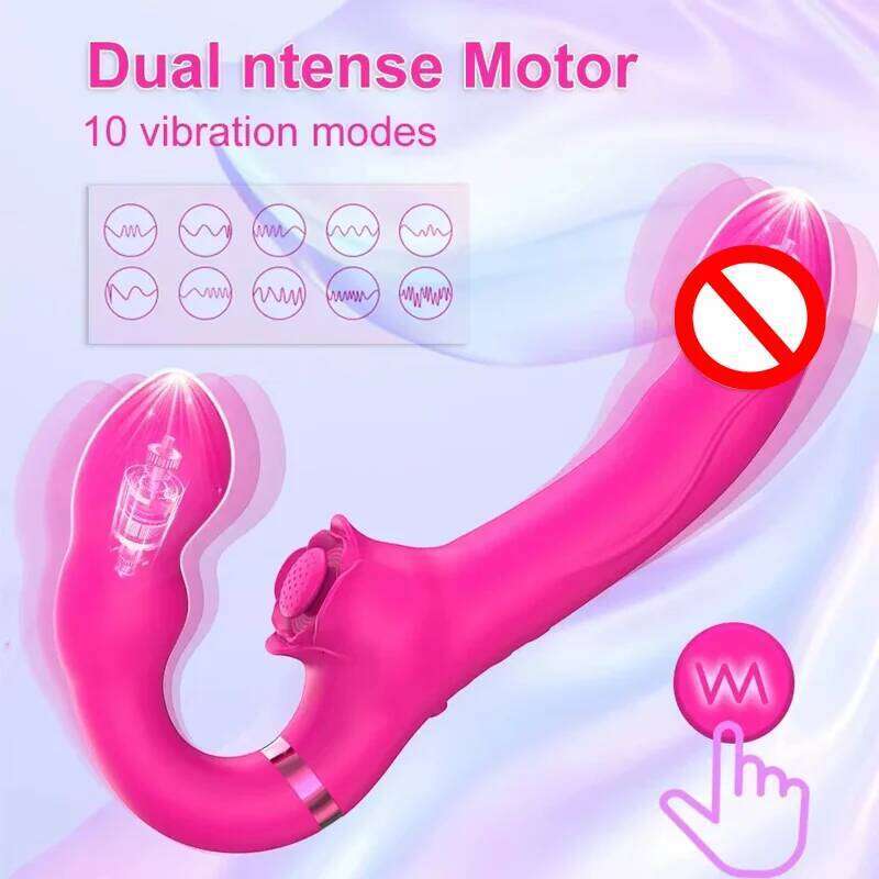 Double Head Resonance Vibrator Sharing Stimulation Clitoral Vaginal Massager Female wearable Masturbator Sex Toys For Women W260305