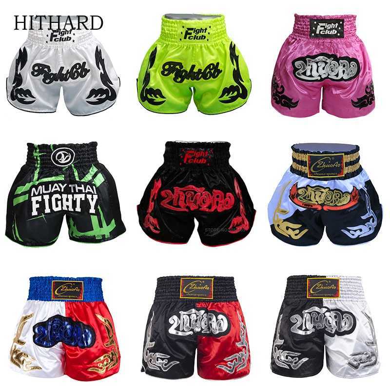 Boxing Shorts for Men Women Kids Muay Thai Shorts Sanda Martial Arts MMA Clothing Gym Fitness Training Fight Kickboxing Pants X260306
