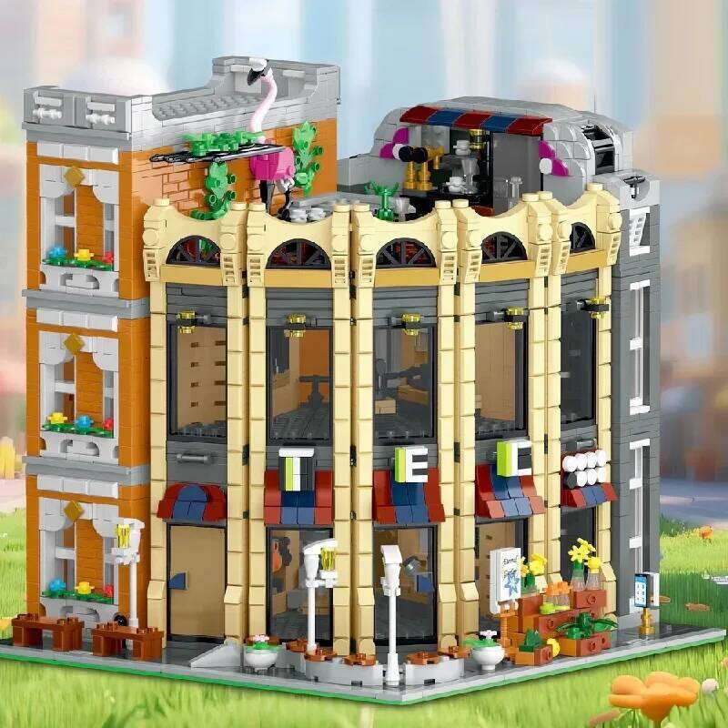 3231PCS Creative Expert MOC Round Corner Shop Building Blocks City Street View European Style Store Modular Model Toys Kids Gift Z260306