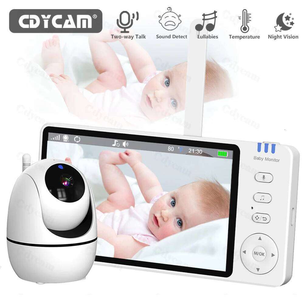 Video with Cam and Audio,5" Display Monitor No WiFi,Remote Pan-Tilt-Zoom Baby Camera, Night Vision,2-Way Talk 26W0306