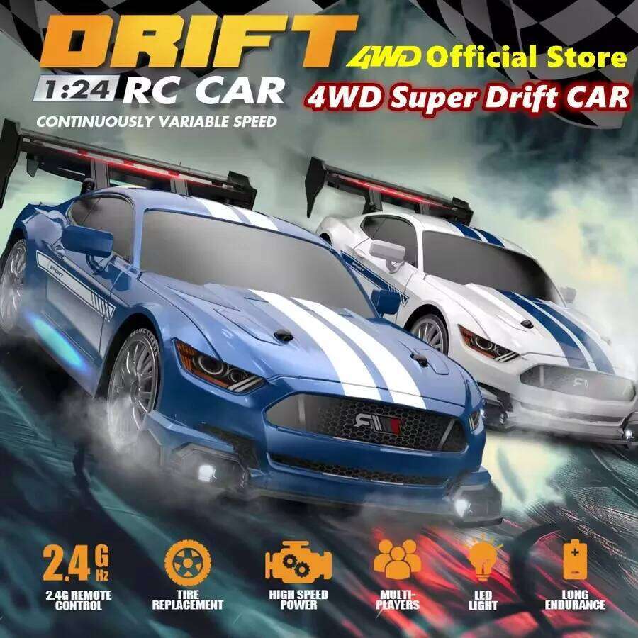 4WD Drift 1:24 Mini Remote Control Racing Model 2.4G Radio High Speed RC Car Boy Toy Gift C260305