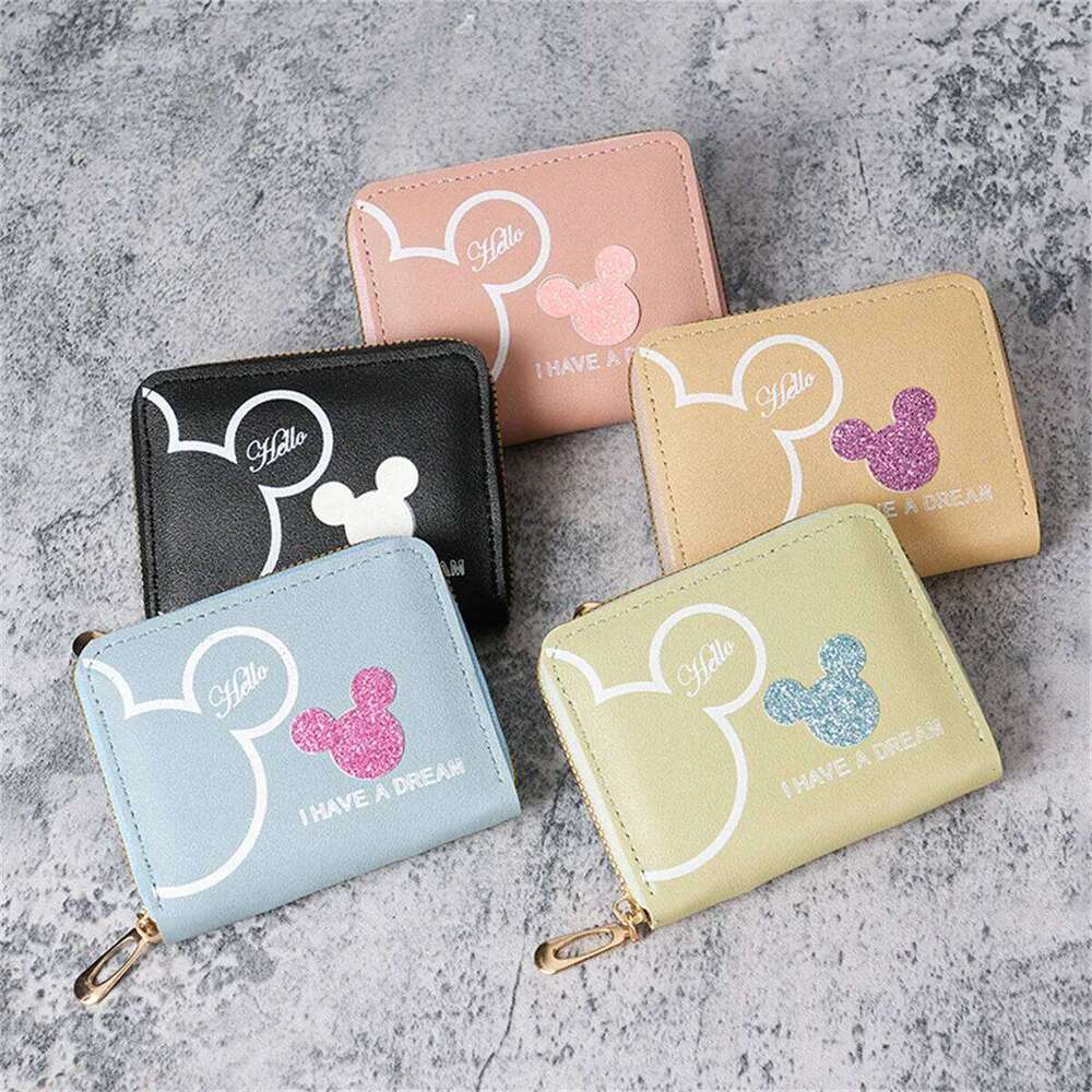 2024 new Japanese and Korean cute cartoon short wallet female mini large-capacity portable student zipper coin purse C260304