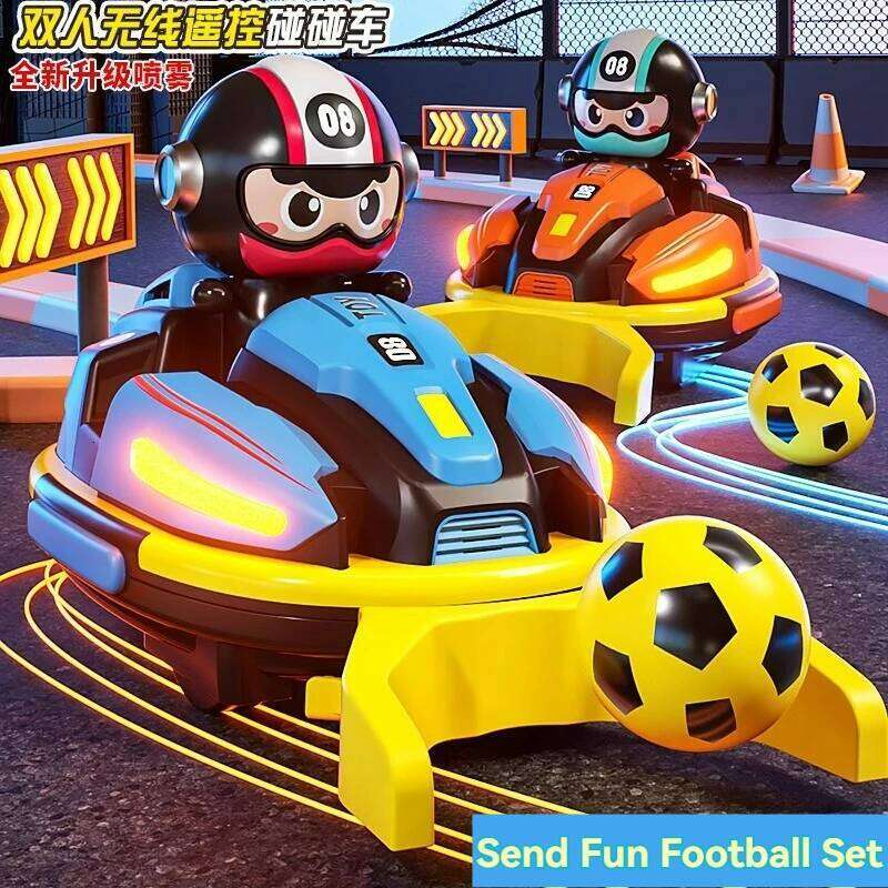 RC Bumper Car Football Battle Sports Game 2.4G Remote Control Catapult Drift Doll Karting with Music Light Toy Boy Gifts C260305