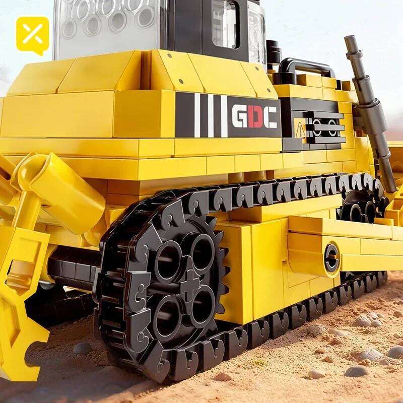 DIY Kids Construction Bulldozer Brick Toy Movable Engineering Vehicle Inertial Sliding Educational Building Set for Boys & Girls Z260305
