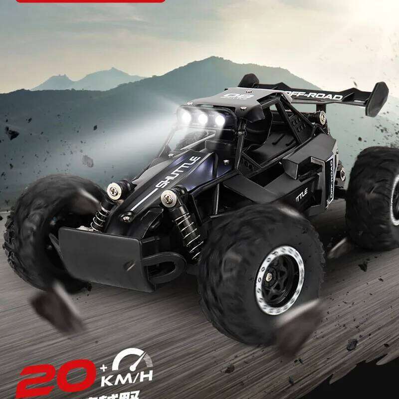New RC 1:16 2WD with LED Light 2.4G 20KM/H High Speed Off-Road Climbing Remote Control Car Toy Gifts for Boys Girls Kids C260305
