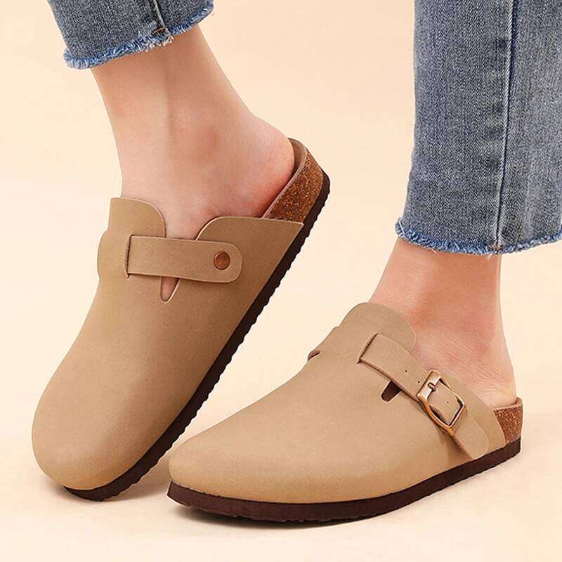 LItfun Classic Mules And Clogs For Women Men Slip-on Cork Footbed Slippers Summer Beach Sandals With Arch Support Comfort Slides