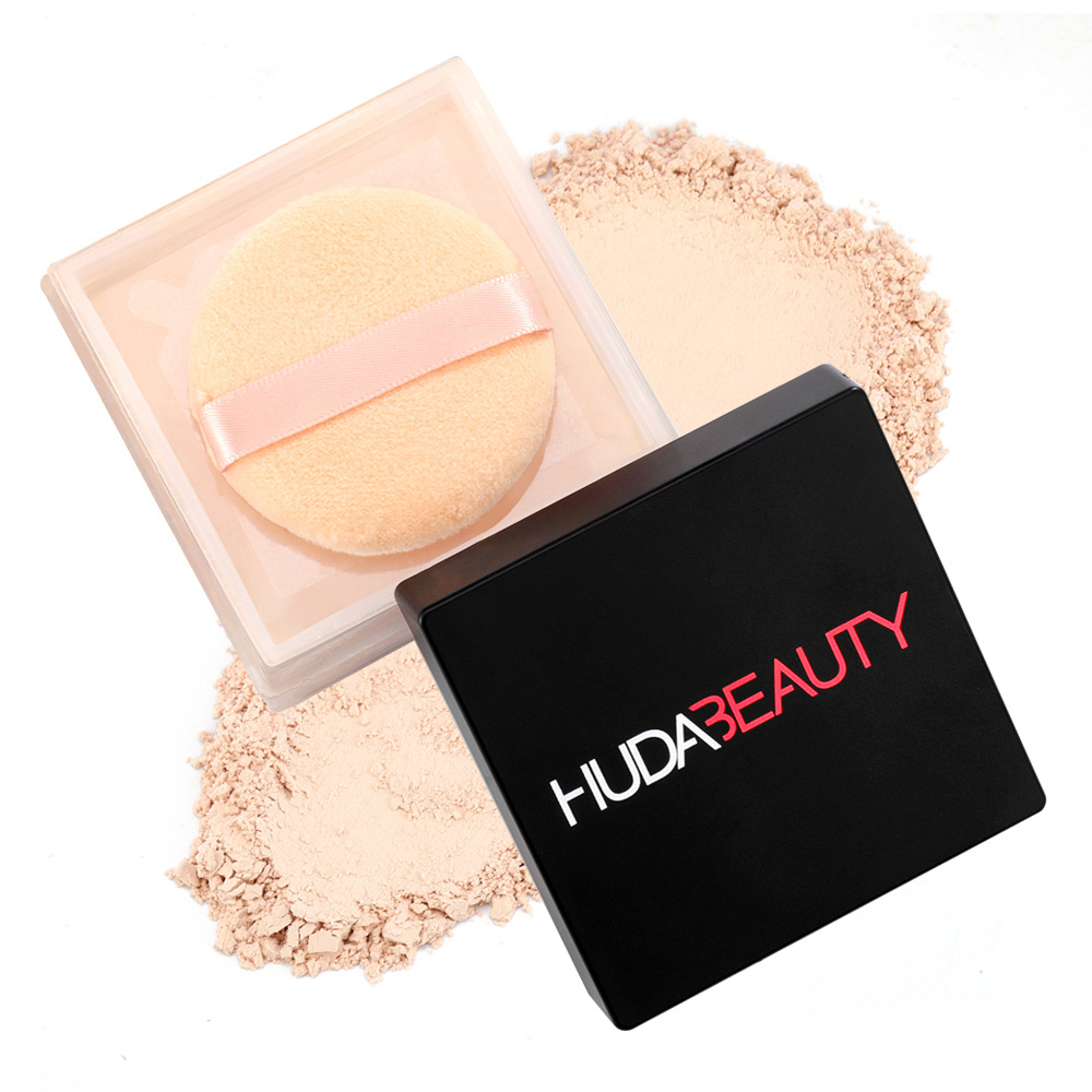 Huda Beauty 9-Color Loose Powder Compact 20g - Used For Baking This Product Features Cherry Blossom-Shaped Makeup Setting Powder Oil Control And Conce