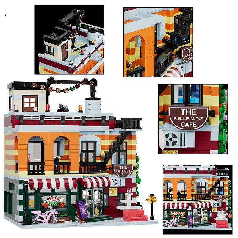 Central Perk Cafe House Modular Buidling Block MOC Friendship Home Gathering Assembly Architecture Sets For Adults Holiday Gifts Z260305