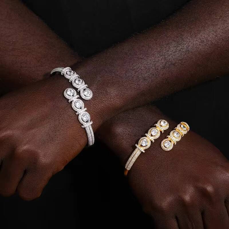 Luxury Moissanite Diamond Bracelet 925 Sterling Silver Fine for Women Men Hip Hop Jewelry