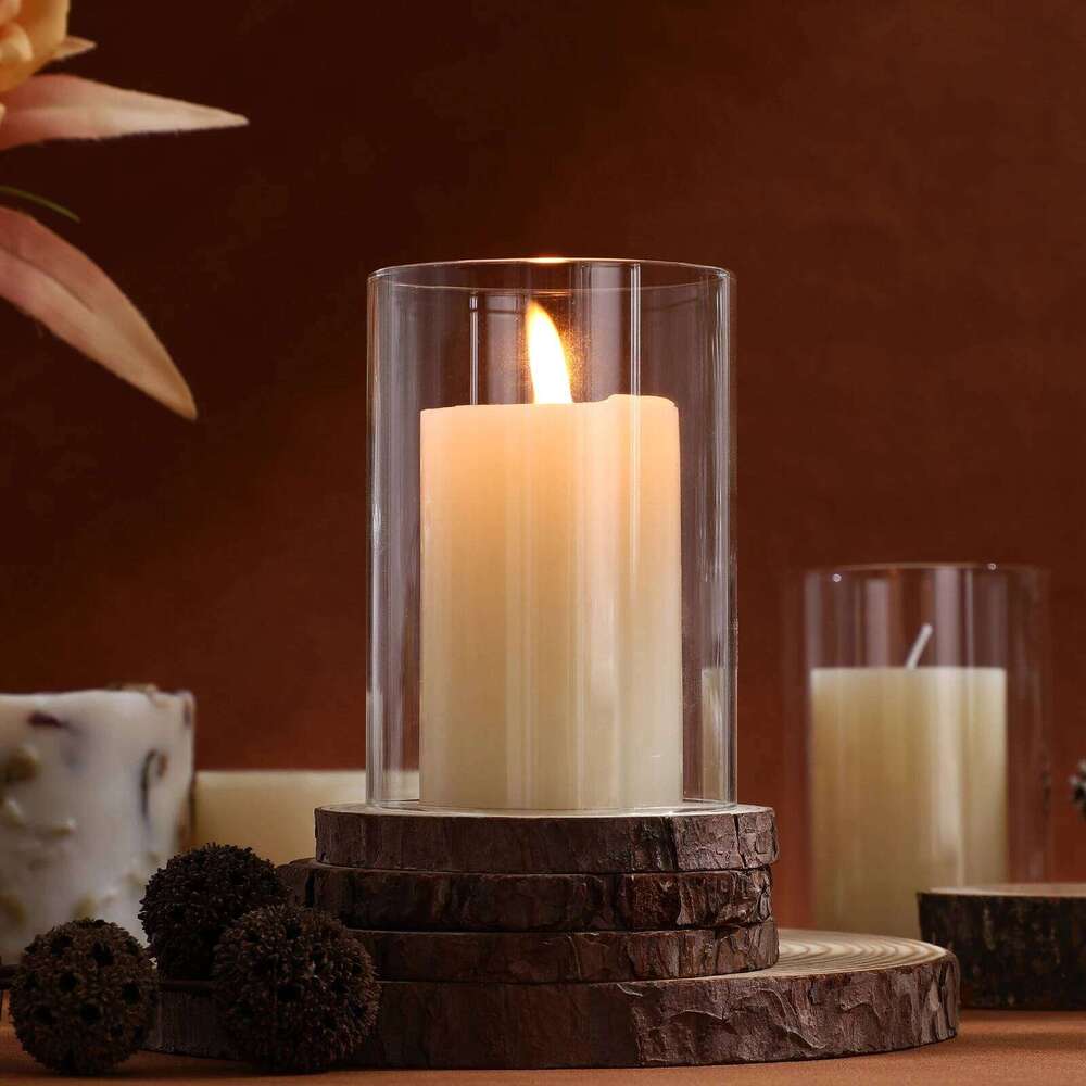 Glass Lampshade Cylinder For Candles Hanging Holder Decor Sleeve Cover Decorations XJ260305